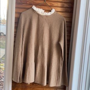 NWT La Maille Sézane camel Top
